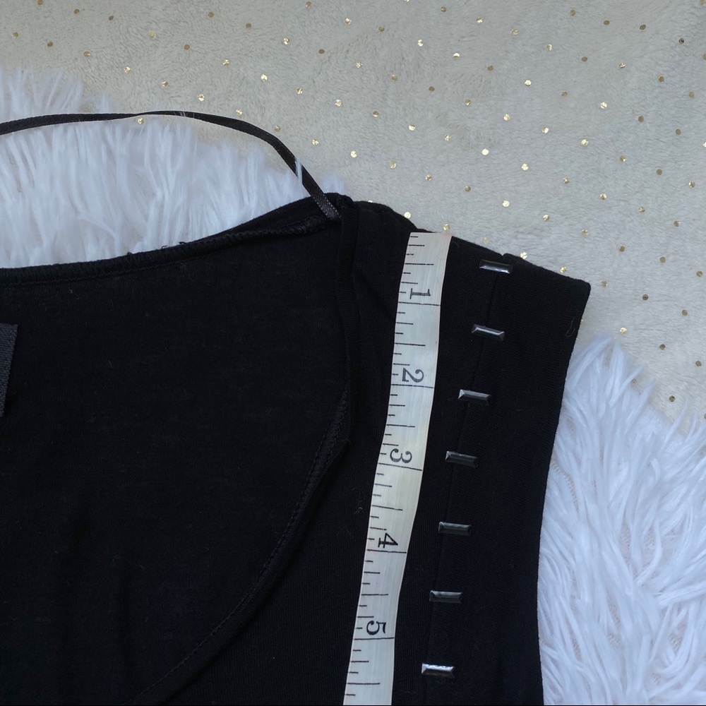 Zara Basic Evening Black Stud Sleeveless Top Shirt - image 6